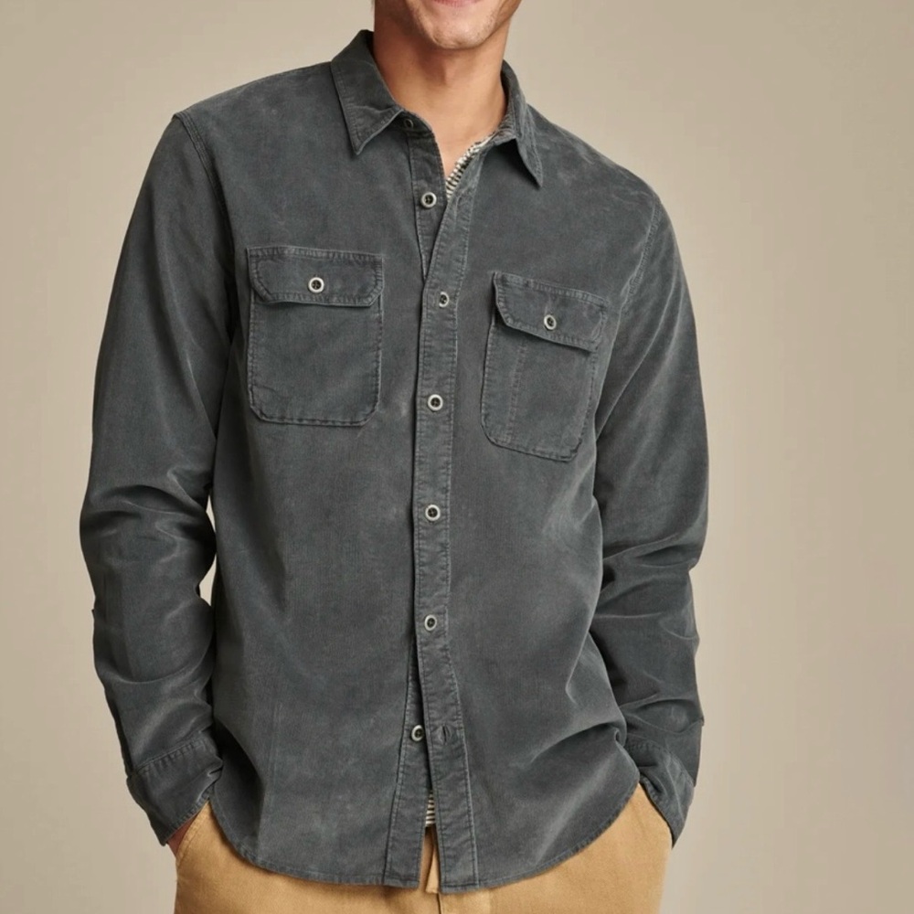 Lucky Brand Cole Hauser Corduroy Utility Shirt, size XL